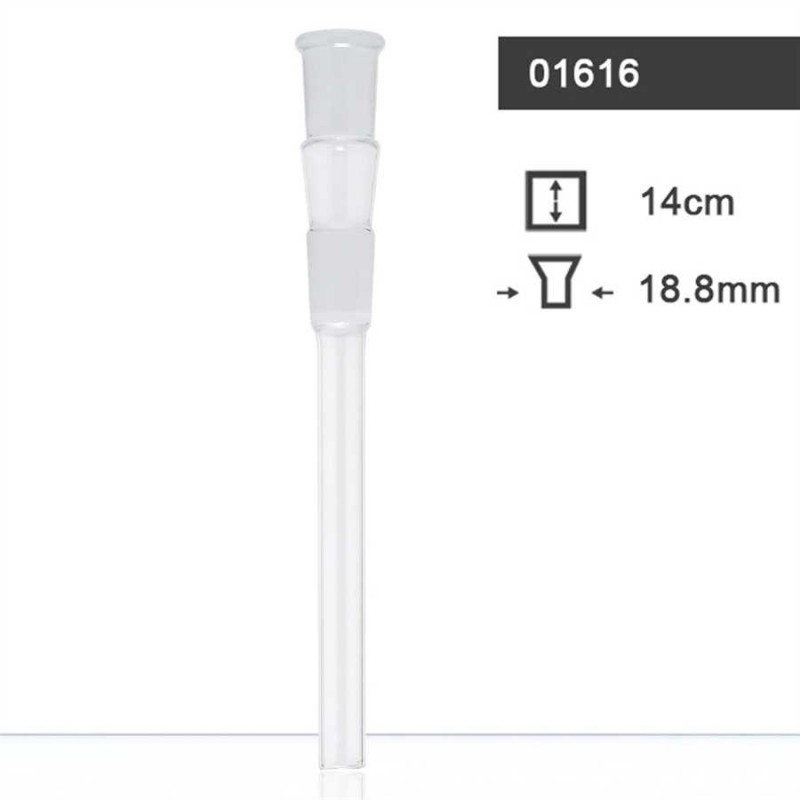 Glasbongadapter geschnitten 18,8 mm, Länge 14 cm