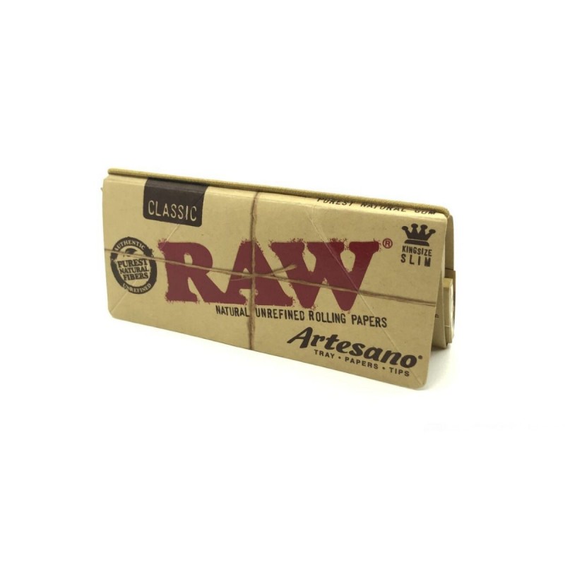 KS RAW Classic Artesano Slim papers - tray + tips