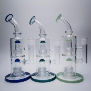 Glasbong mit Percoolator, bubbler H 29 cm 18,8 mm ...