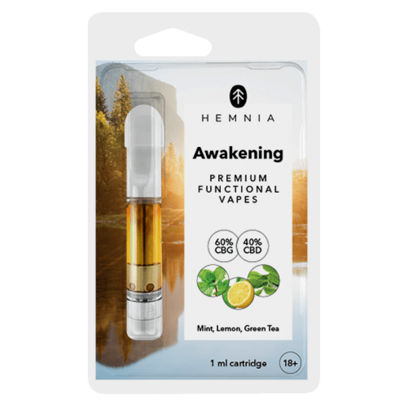 Hemnia Awakening Insert – 60 % CBG, 40 % CBD, Zi...